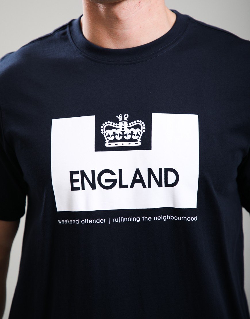 Weekend Offender England Country Series T-Shirt Navy