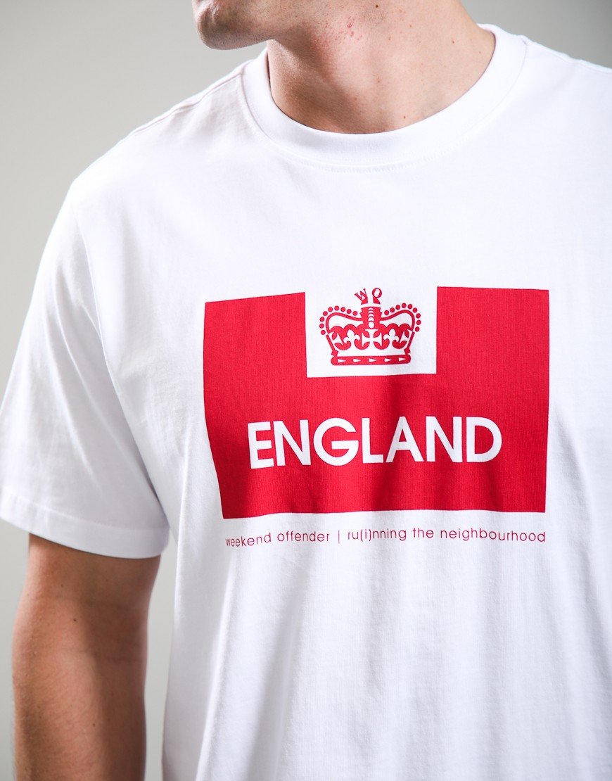 Weekend Offender England Country Series T-Shirt White