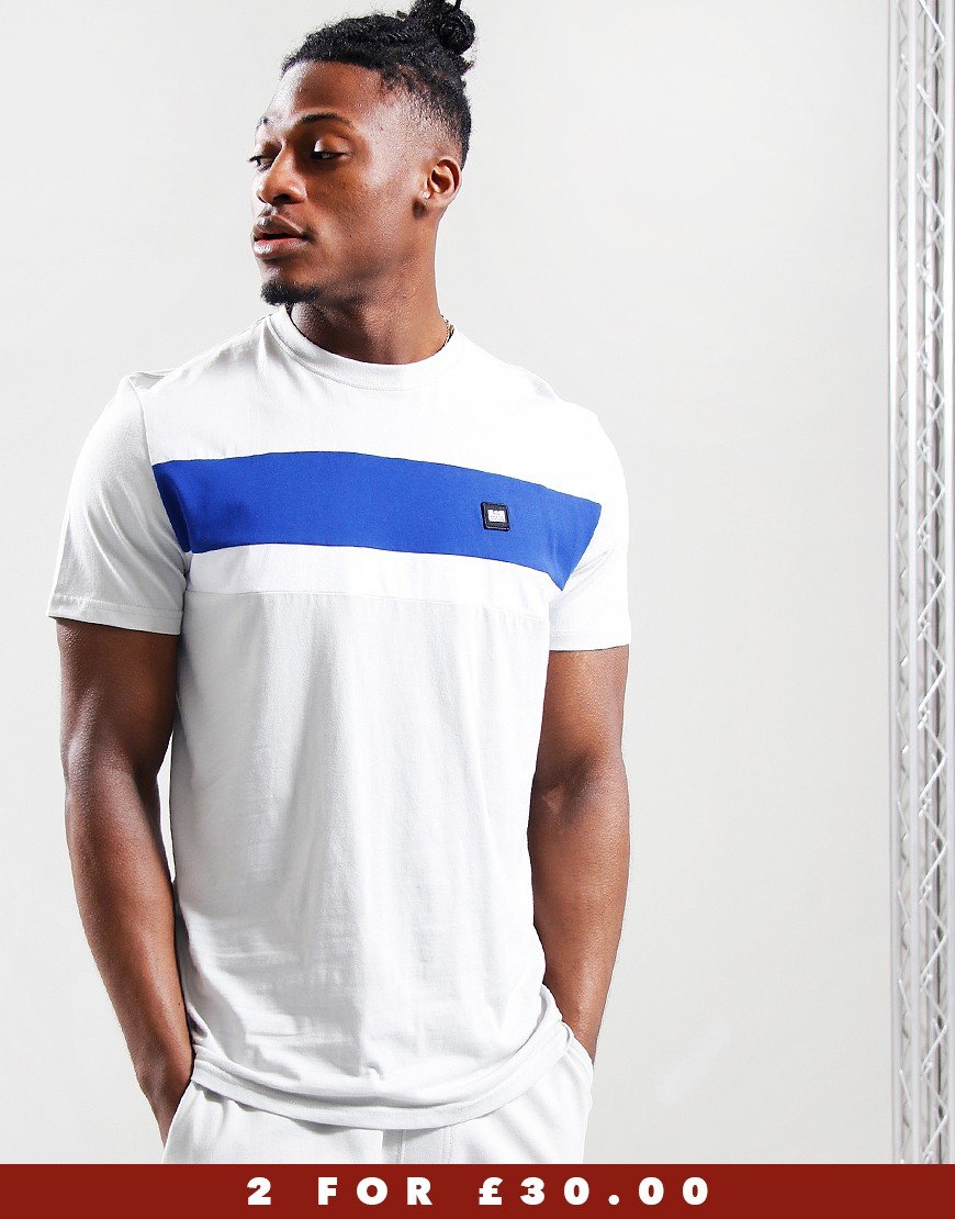 Weekend Offender Crossword T Shirt Natural/Electric/White Terraces