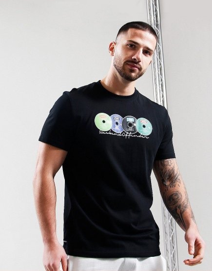 Weekend Offender Definitely Maybe Disks T-Shirt Black