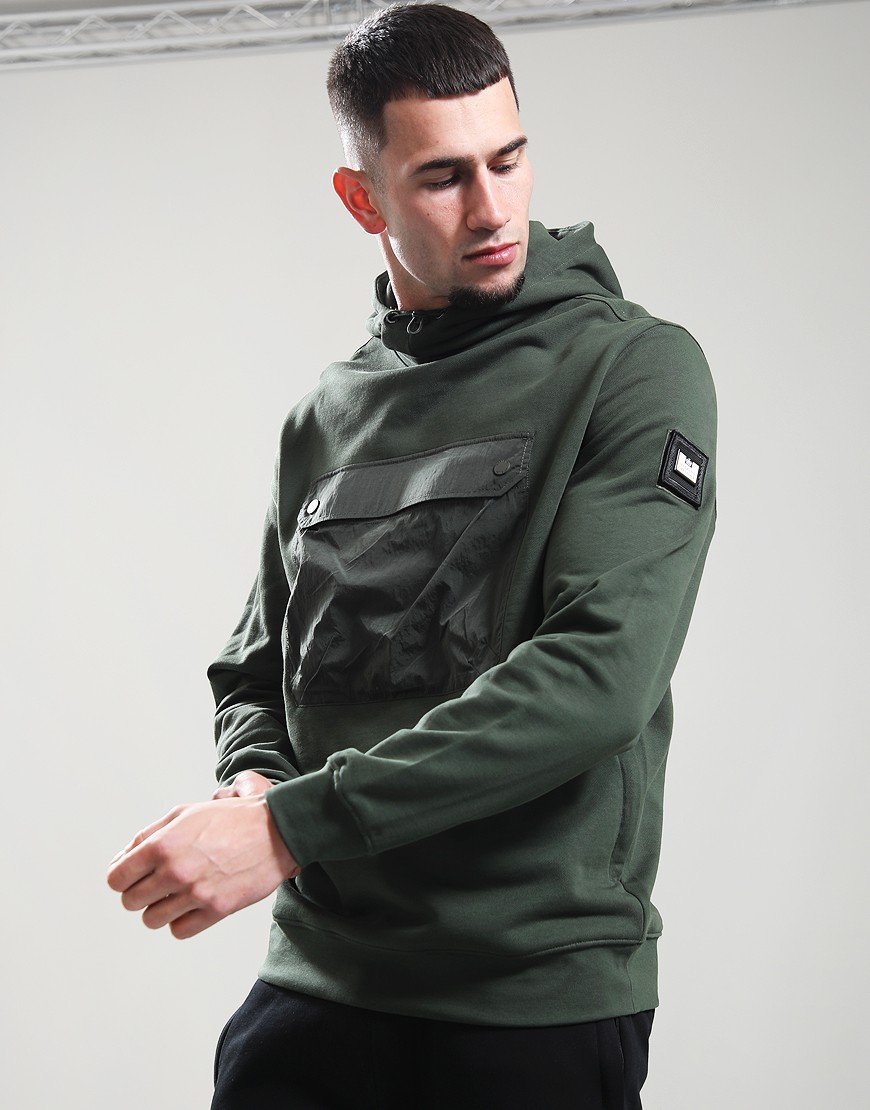 Weekend Offender Depper Hoodie Black Forest Green