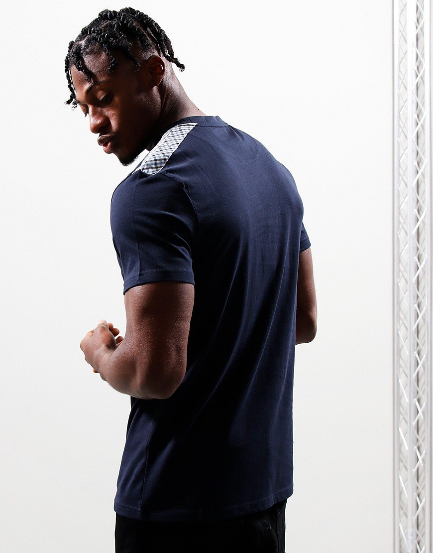 Weekend Offender Diaz T-Shirt Navy/Blue Check