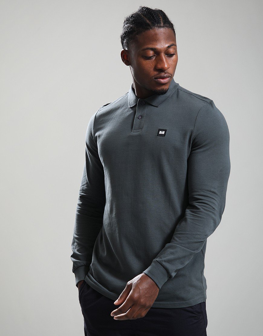 Weekend Offender Dice Long Sleeve Polo Shirt Cyclone
