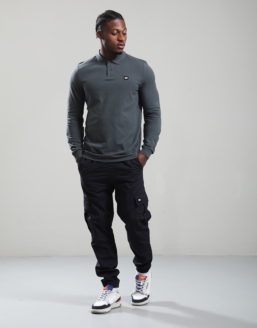 Weekend Offender Dice Long Sleeve Polo Shirt Cyclone