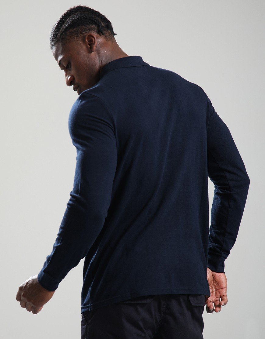 Weekend Offender Dice Long Sleeve Polo Shirt Navy