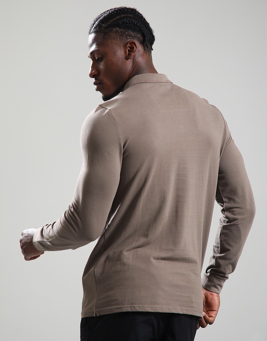 Weekend Offender Dice Long Sleeve Polo Shirt Tobacco
