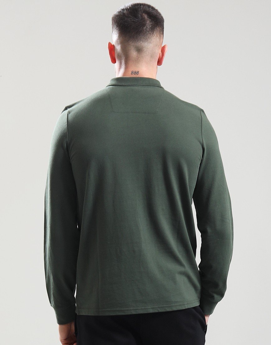Weekend Offender Dice Long Sleeve Polo Shirt Black Forest