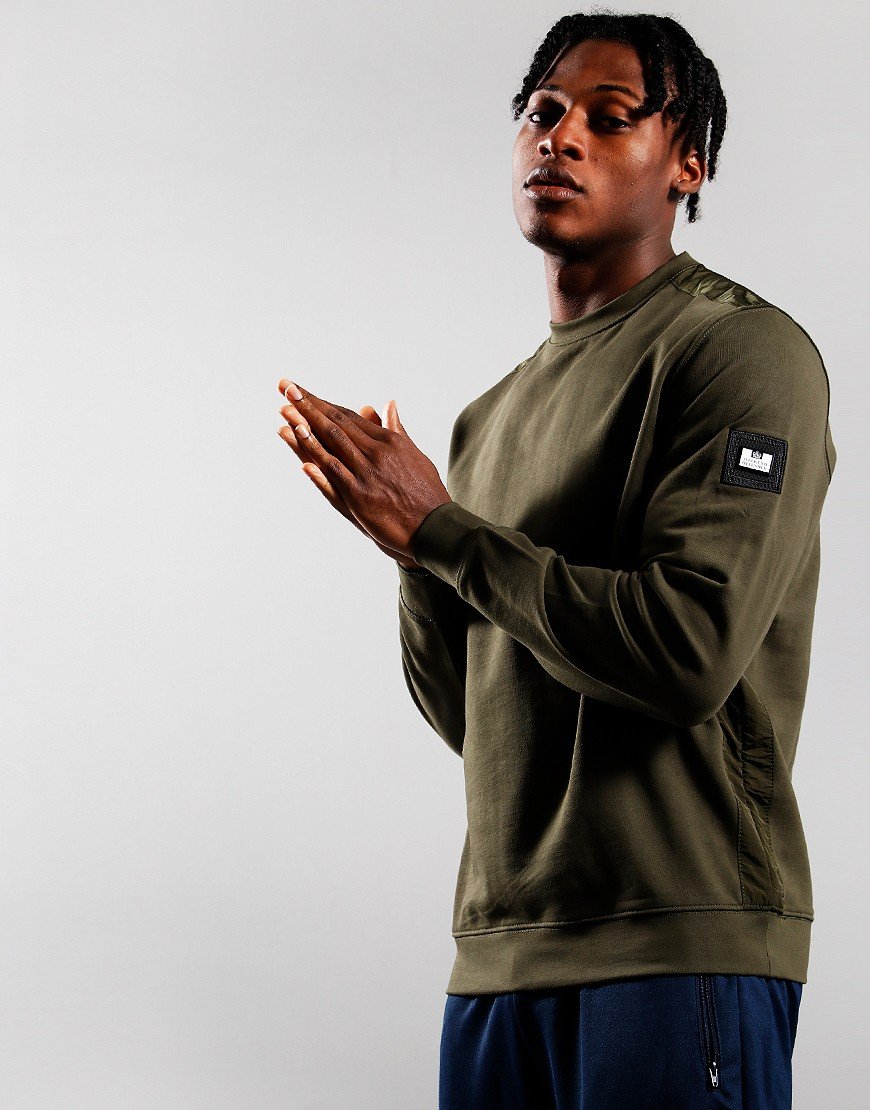 Weekend Offender FBomb Crew Sweat Dark Green Terraces Menswear