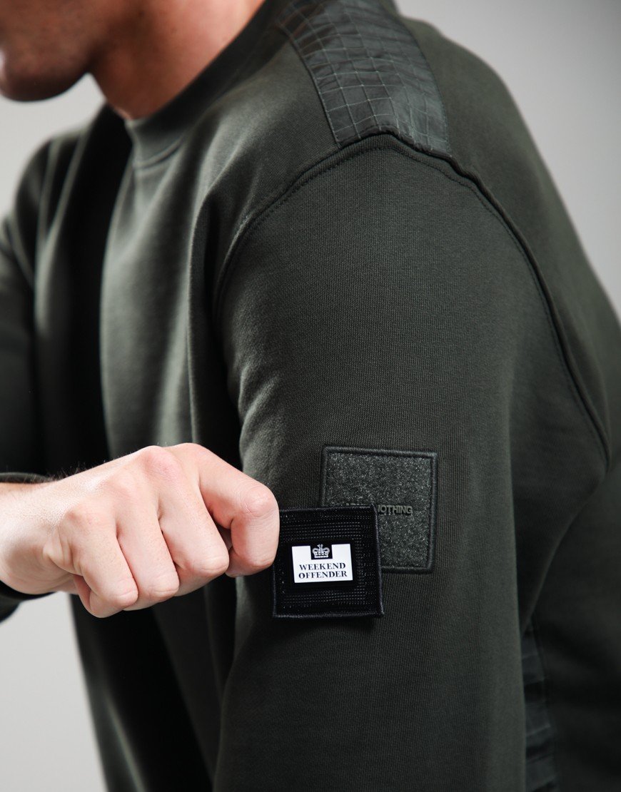 Weekend Offender F Bomb Sweat Black Forest Green