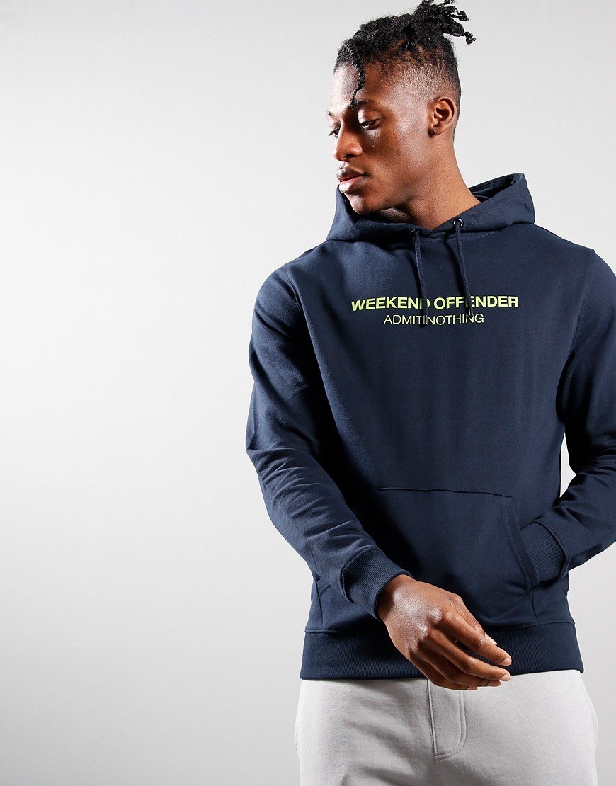 Weekend Offender Garrison Mens Navy/Orange Hoodie main image 1
