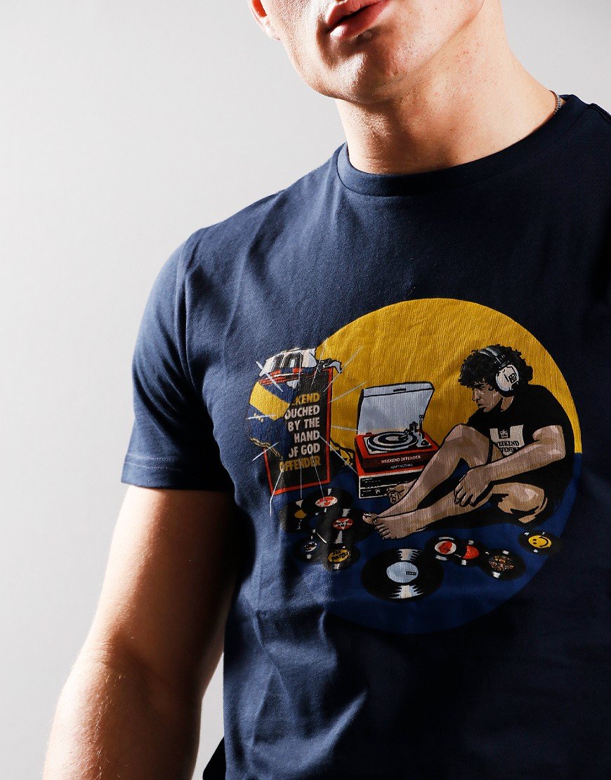 Weekend Offender Hand Of God T-shirt Navy