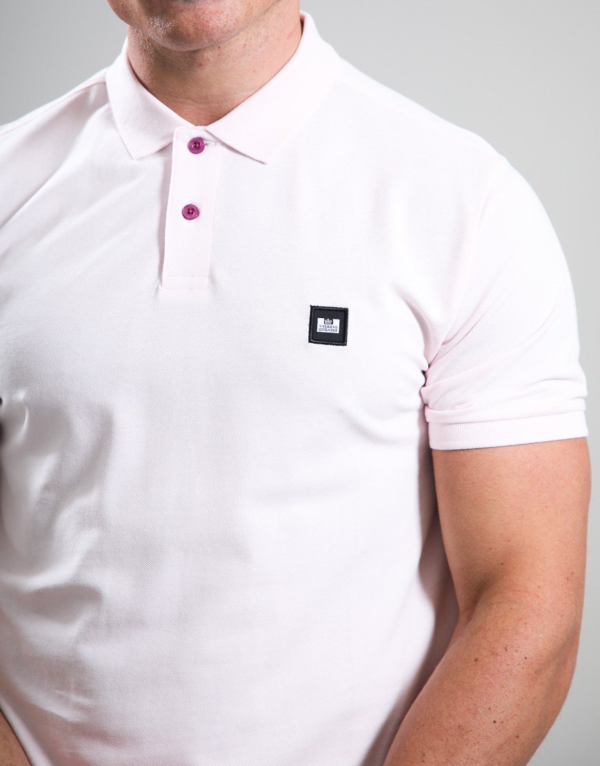 Weekend Offender Heathcote Polo Shirt Soft Pink