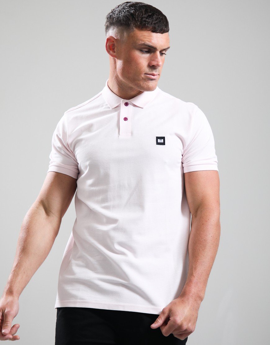 Weekend Offender Heathcote Polo Shirt Soft Pink