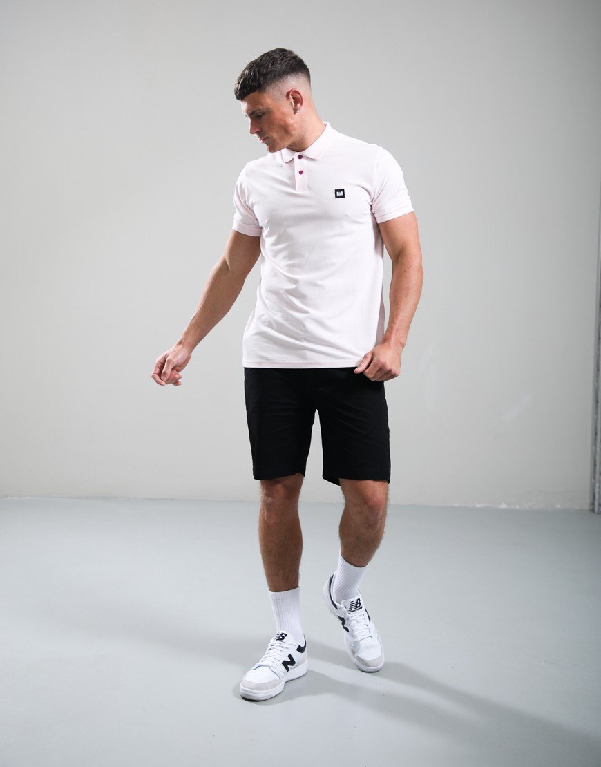 Weekend Offender Heathcote Polo Shirt Soft Pink