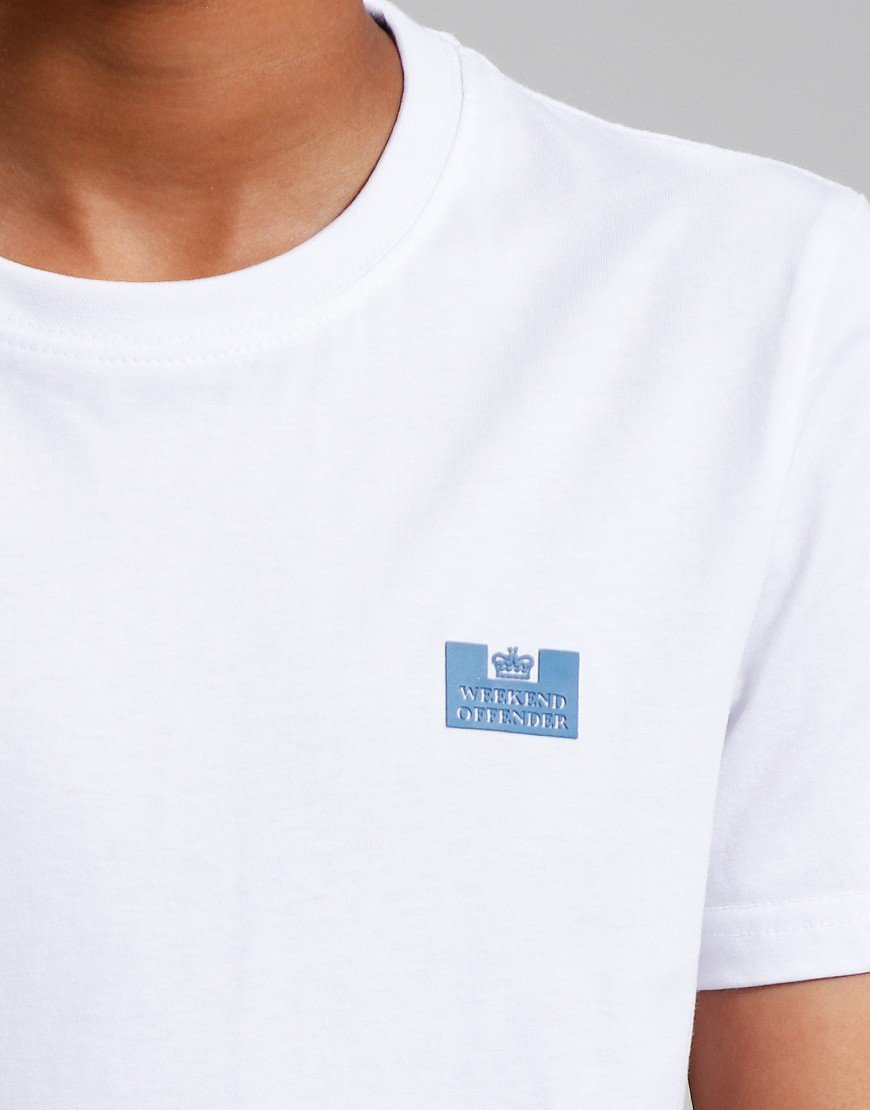 Weekend Offender Kids Bridgetown T-Shirt White/Baltic Blue