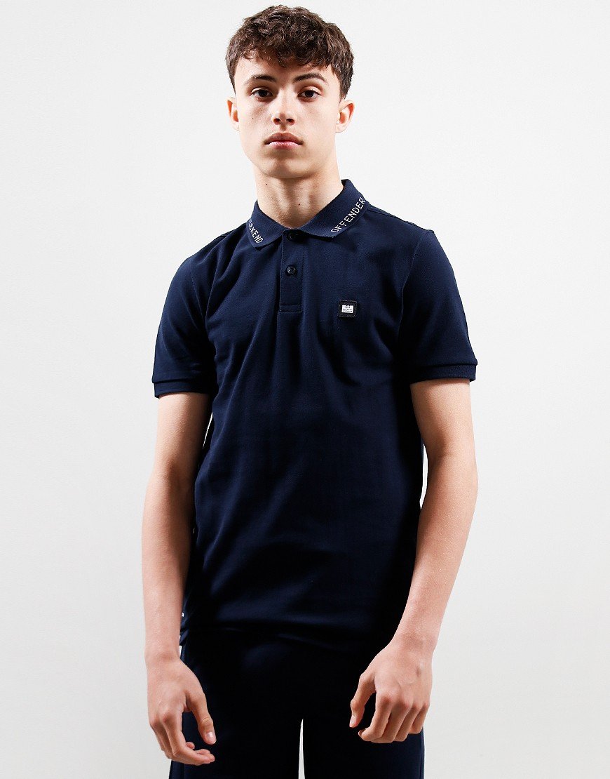 Weekend Offender Kids Colo Polo Shirt Navy/White
