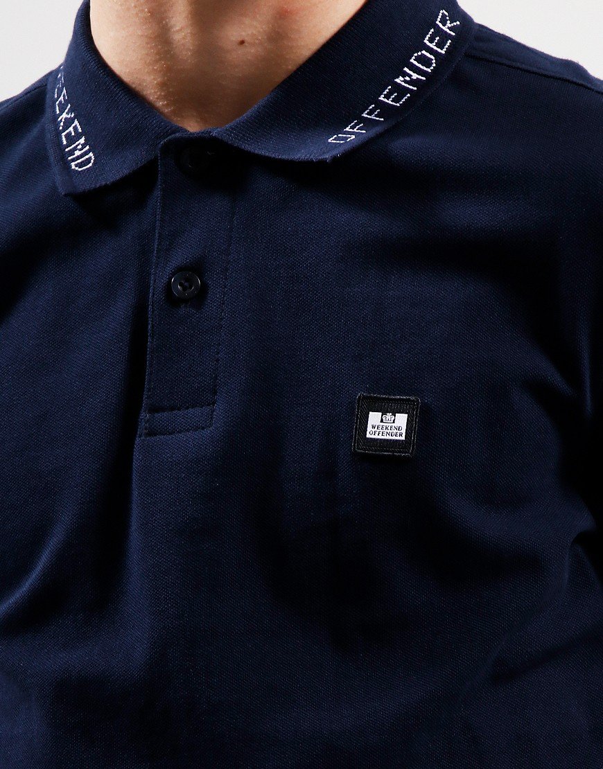 Weekend Offender Kids Colo Polo Shirt Navy/White
