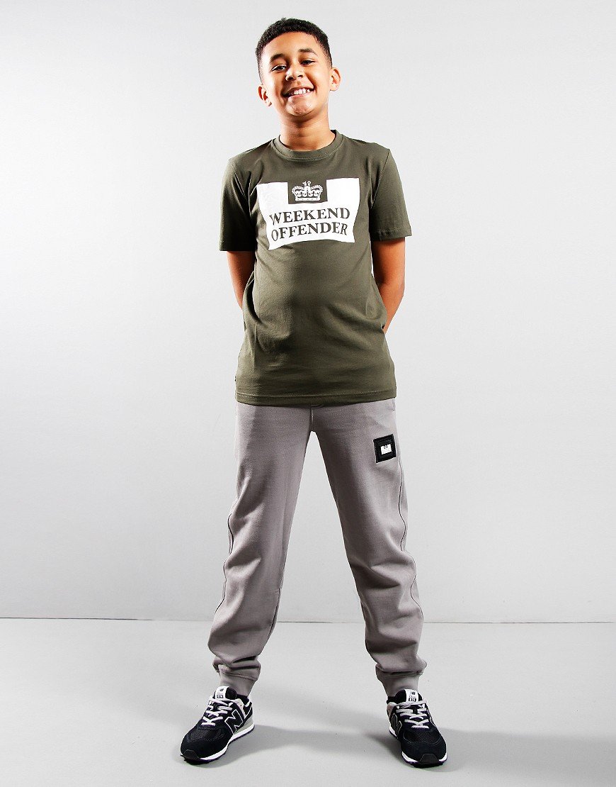 Weekend Offender Kids Prison T-Shirt Dark Green