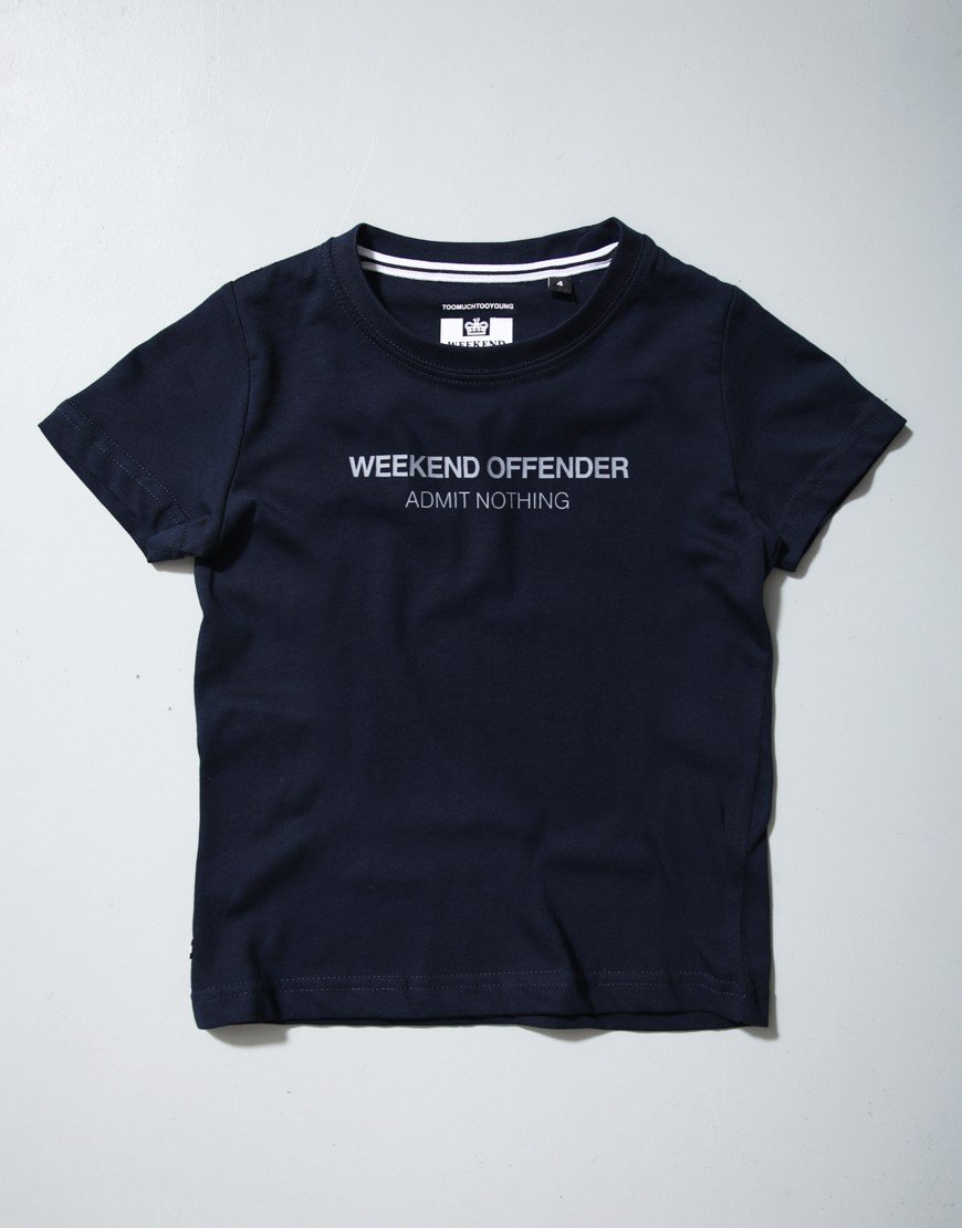Weekend Offender Kids Steinbeck T-Shirt Navy/Mid Grey
