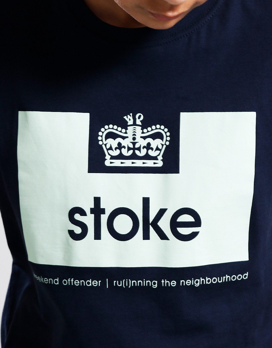 Weekend Offender Kids Stoke T-Shirt Navy/Spearmint