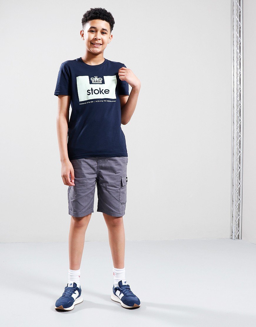 Weekend Offender Kids Stoke T-Shirt Navy/Spearmint