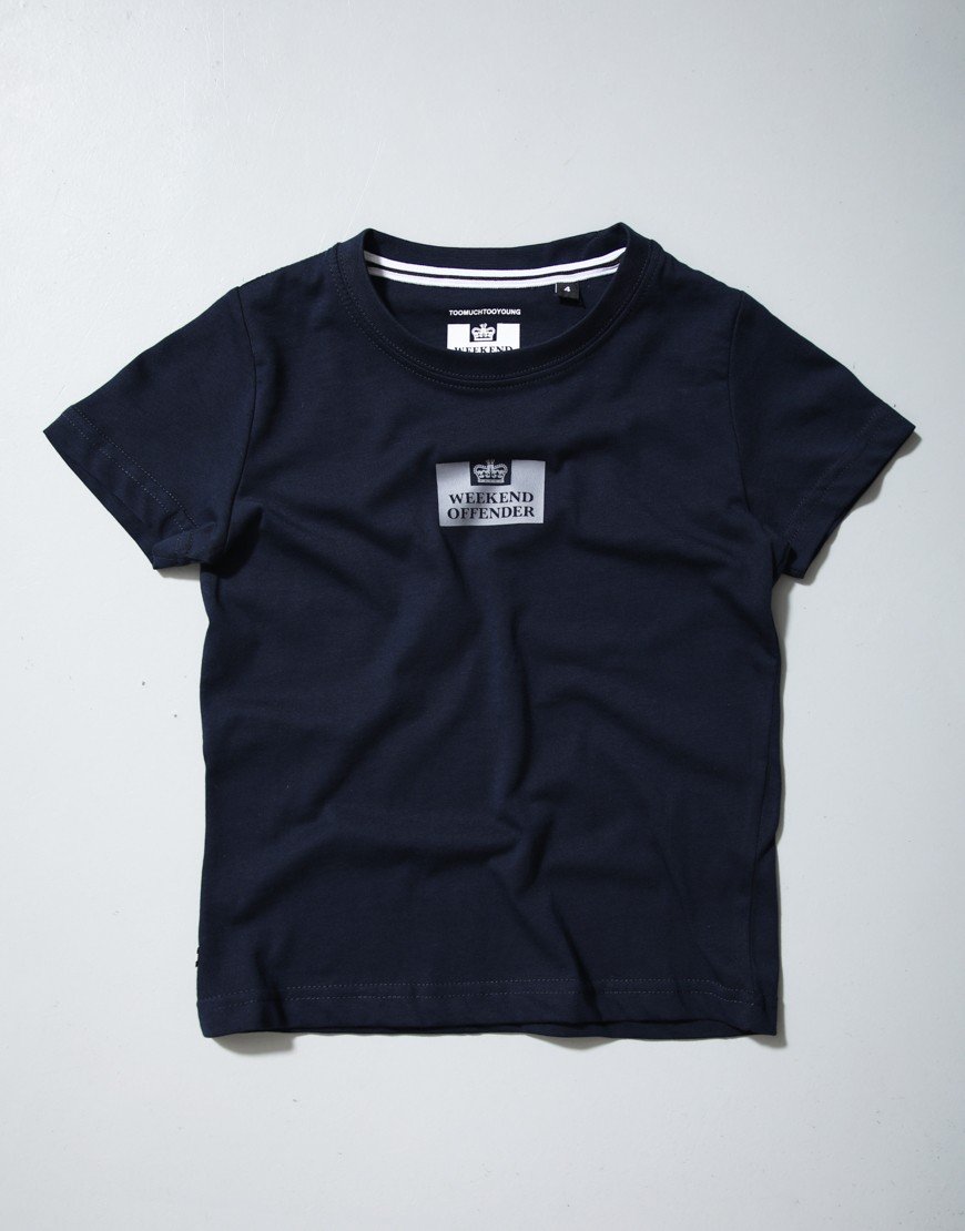 Weekend Offender Kids The Heights T-Shirt Navy/Mid Grey
