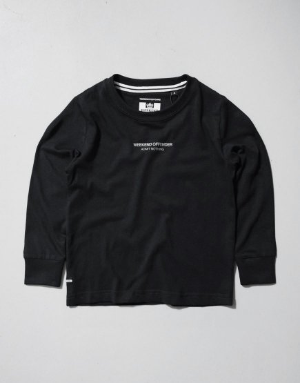 Weekend Offender Kids Werfen Long Sleeve T-Shirt Black/Silver