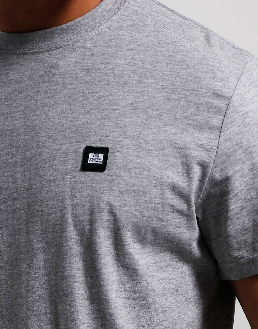 Weekend Offender Kingston T-Shirt Grey Marl - Terraces Menswear
