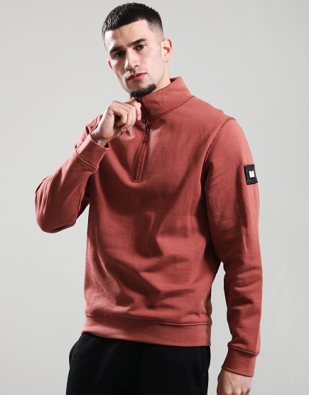 Weekend Offender Kraviz Quarter Zip Sweat Clay