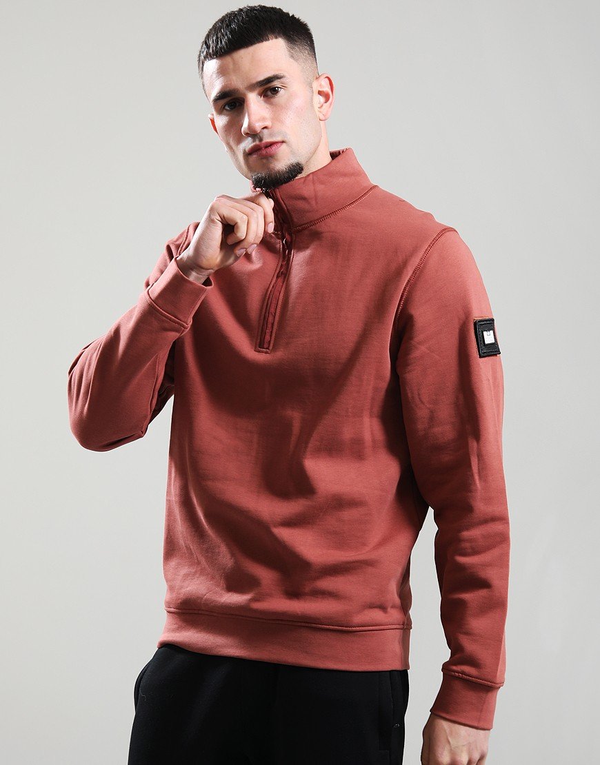 Weekend Offender Kraviz Quarter Zip Sweat Clay