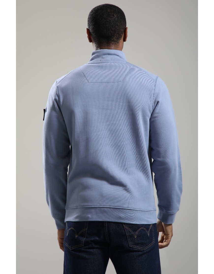 Weekend Offender Kraviz Quarter Zip Sweat Blue Shadow