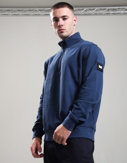 Weekend Offender Kraviz Quarter Zip Sweat Lagoon