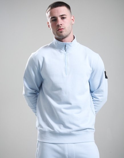 Weekend Offender Kraviz Quarter Zip Sweat Sky
