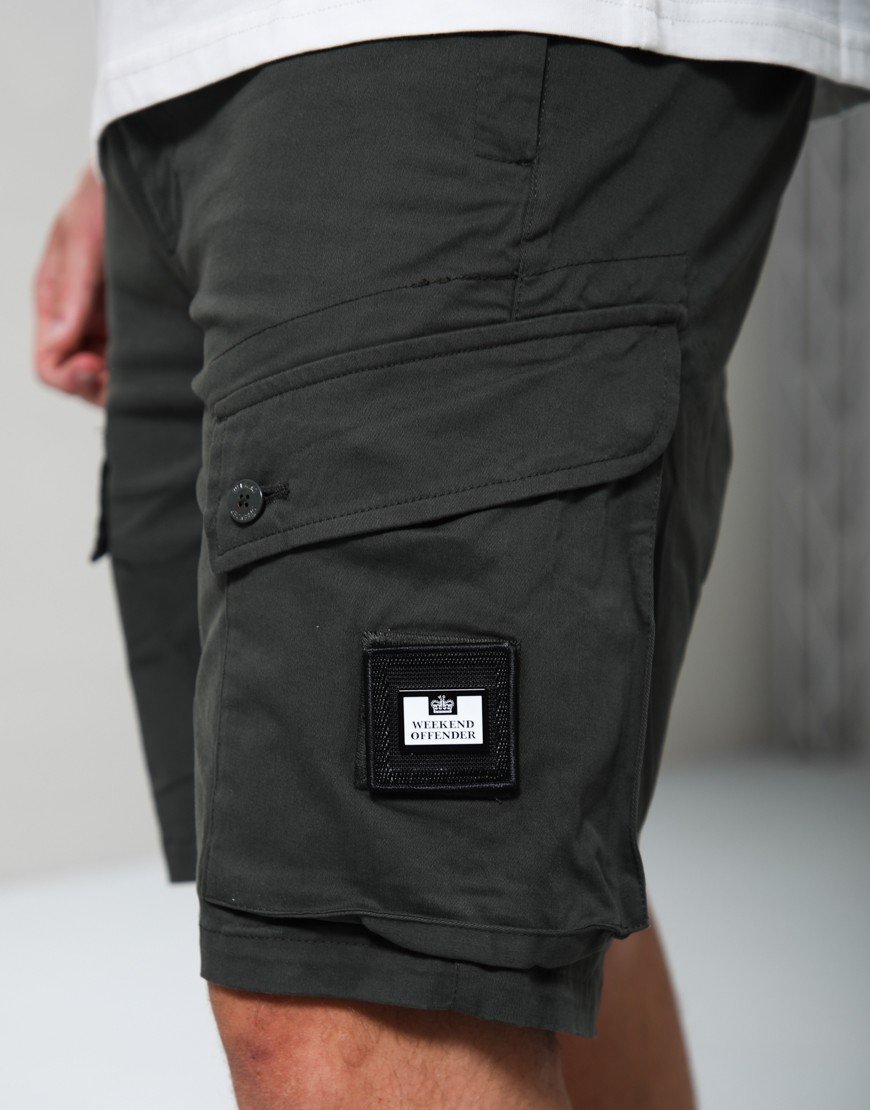 Weekend Offender Ksar Shorts Black Forest Green