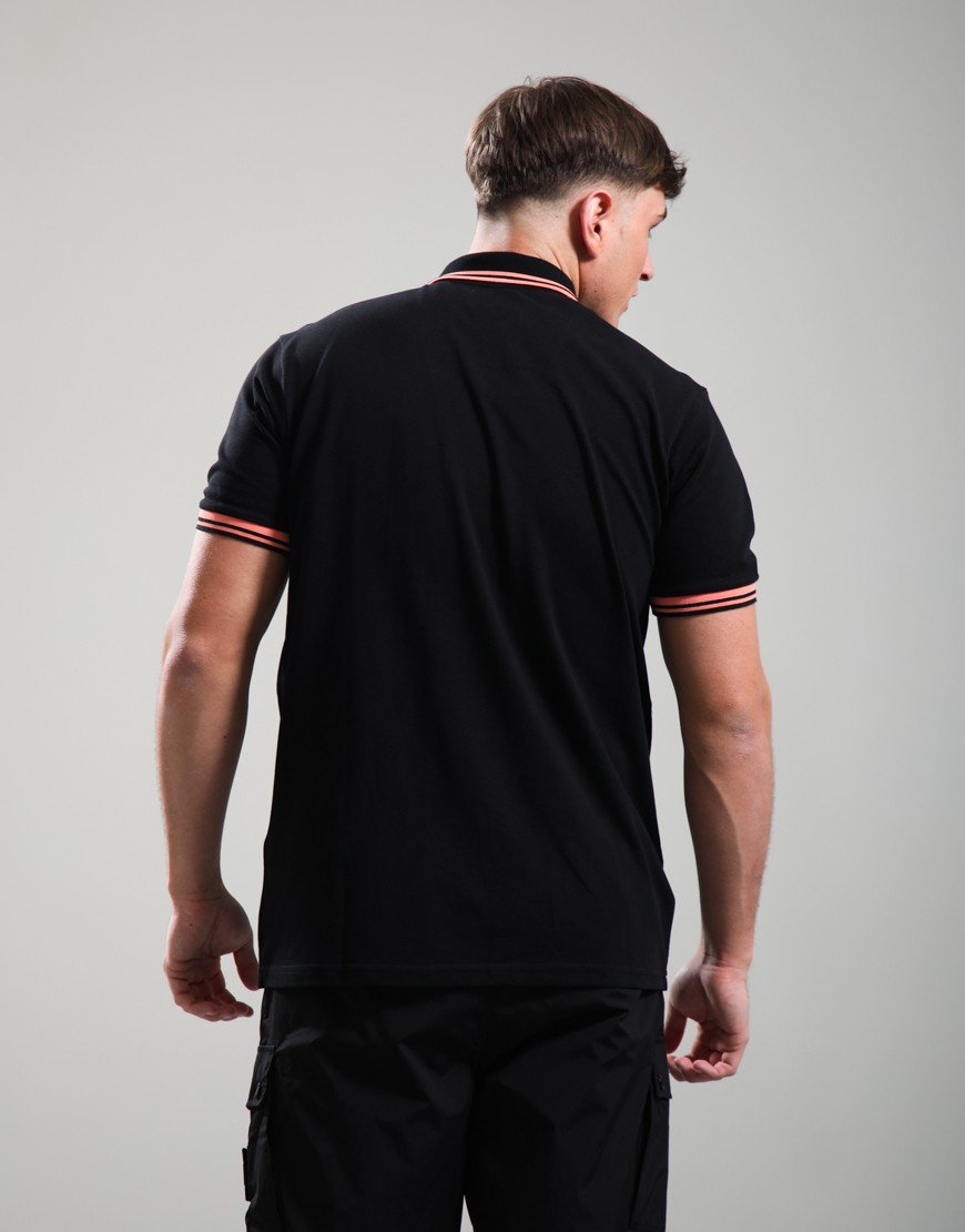 Weekend Offender Levanto Polo Shirt Black/Coral