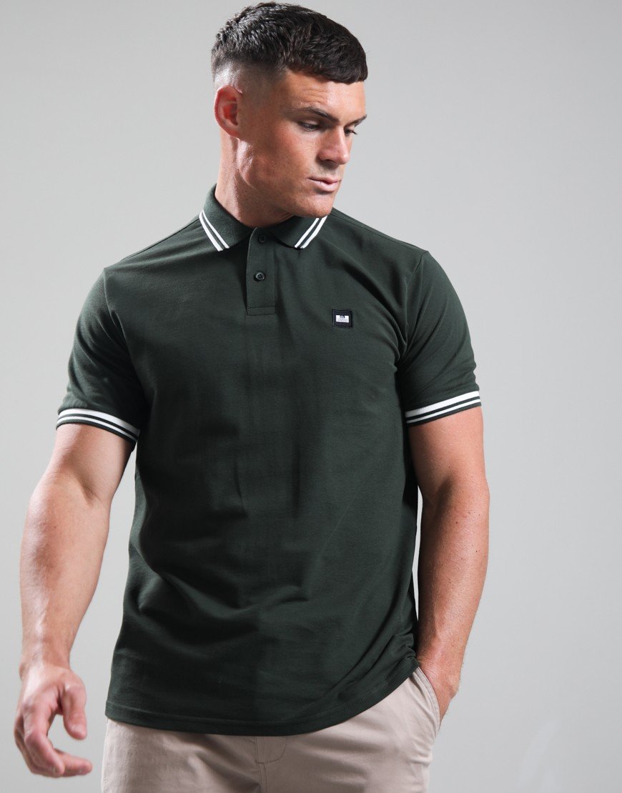 Weekend Offender Levanto Polo Shirt Black Forest Green/Ghost