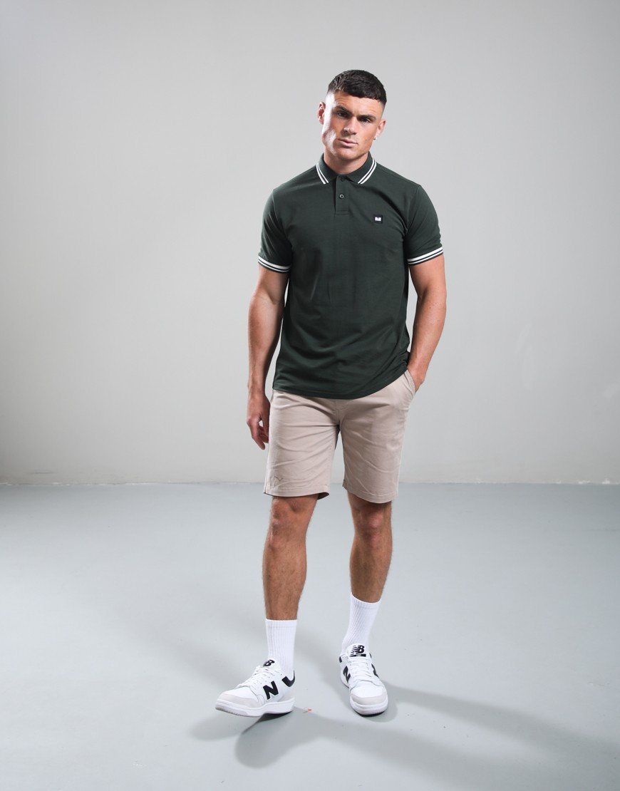 Weekend Offender Levanto Polo Shirt Black Forest Green/Ghost