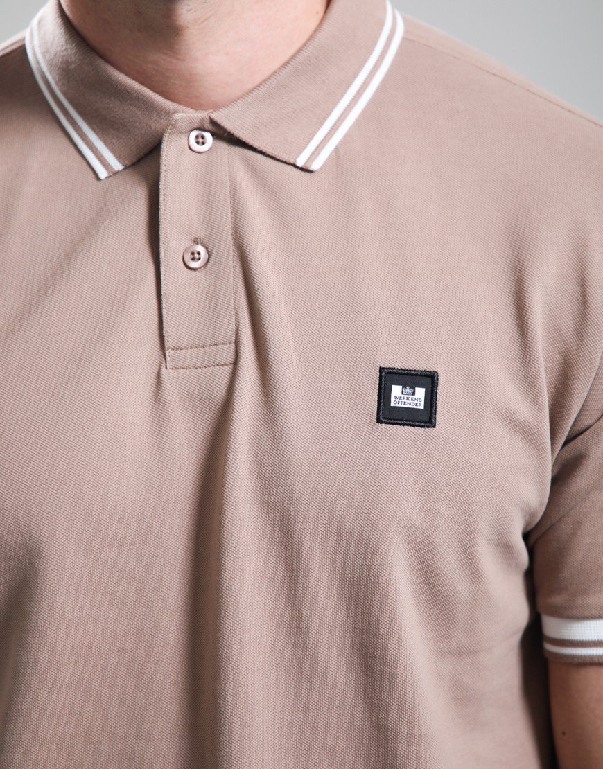 Weekend Offender Levanto Polo Shirt Driftwood/Ghost