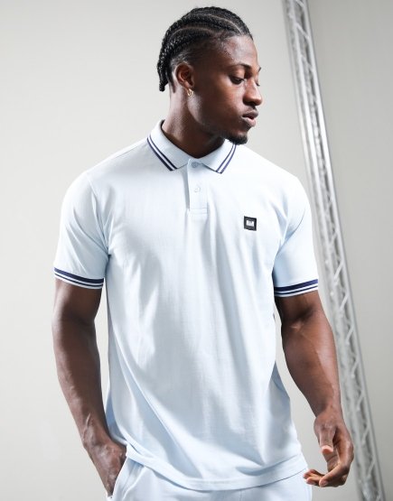 Weekend Offender Levanto Polo Shirt Sky/Dark Sapphire