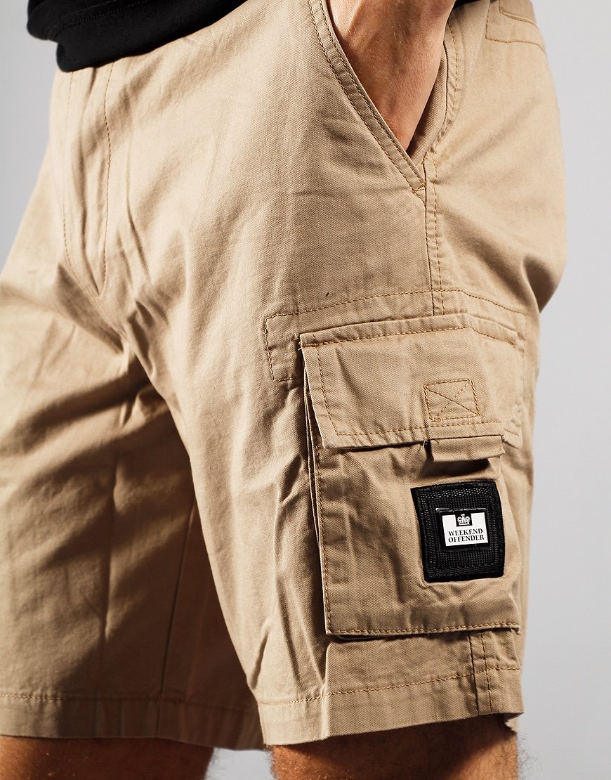 Weekend Offender Mascia Cargo Shorts Stone