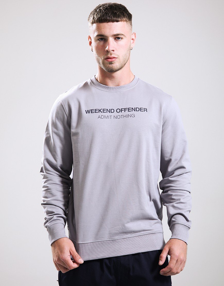 Weekend Offender Matterhorn Crew Sweat Mid Grey/Navy