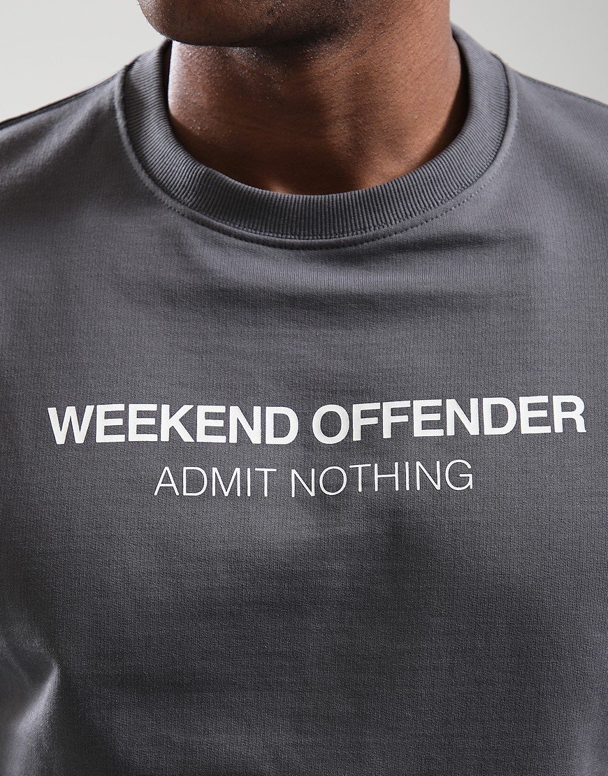 Weekend Offender Matterhorn Crew Sweat Anthracite/Winter White