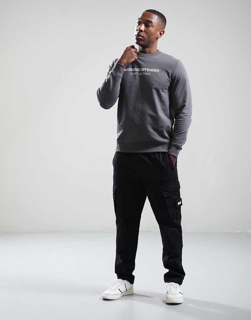 Weekend Offender Matterhorn Crew Sweat Anthracite/Winter White
