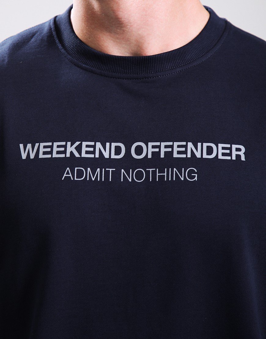 Weekend Offender Matterhorn Crew Sweat Navy/Mid Grey