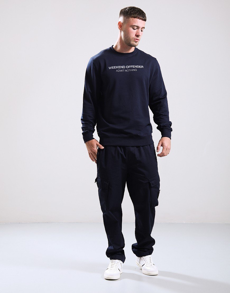Weekend Offender Matterhorn Crew Sweat Navy/Mid Grey