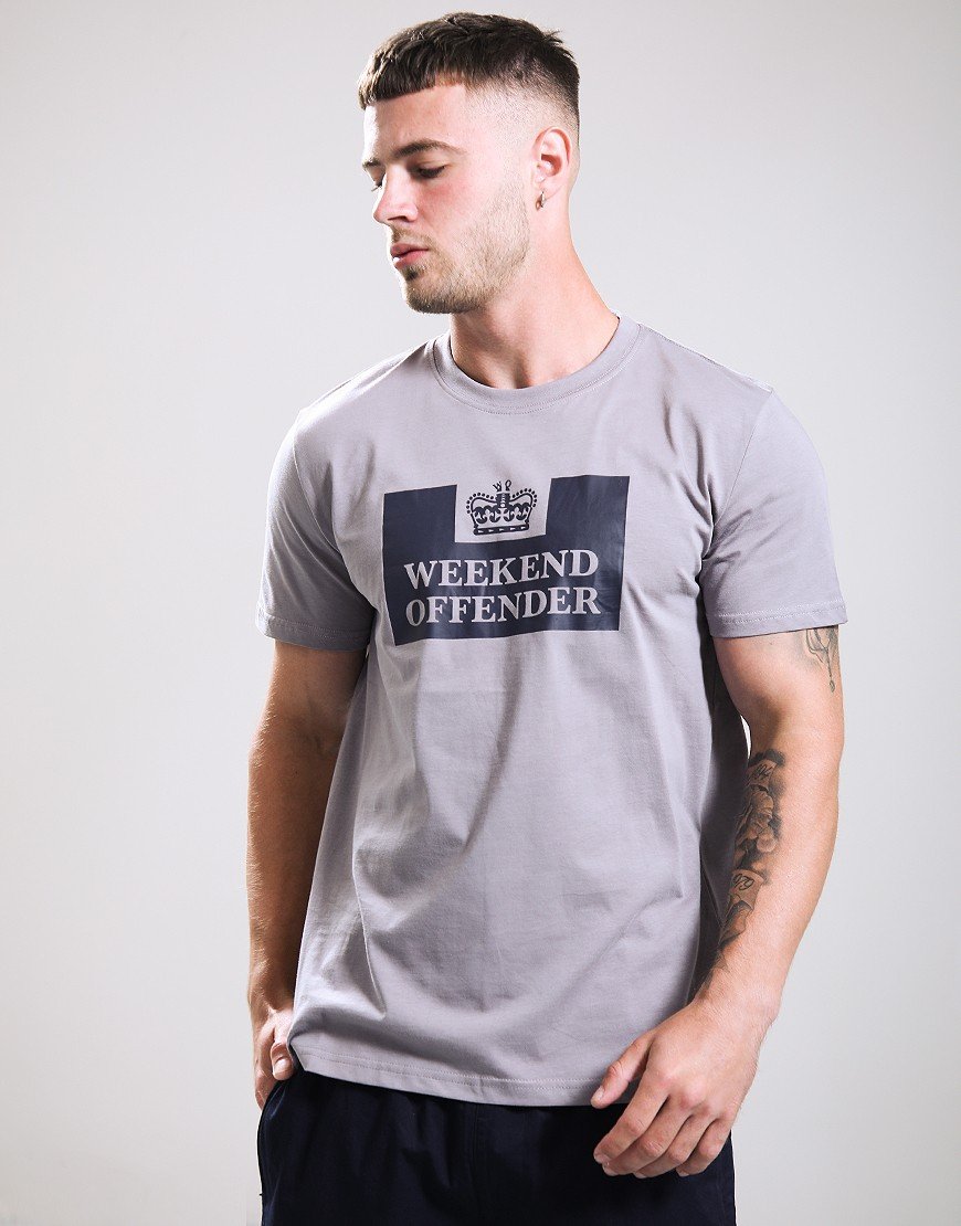 Weekend Offender Mcmoney T-Shirt Mid Grey/Navy
