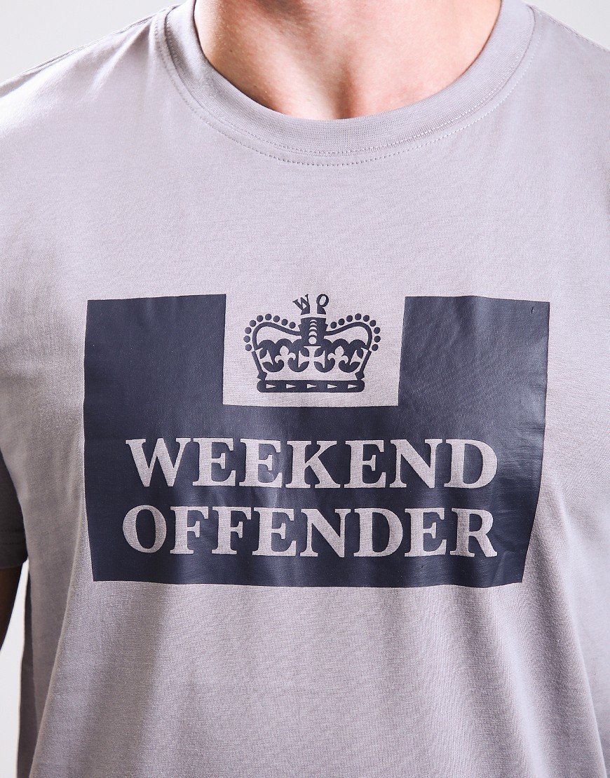 Weekend Offender Mcmoney T-Shirt Mid Grey/Navy