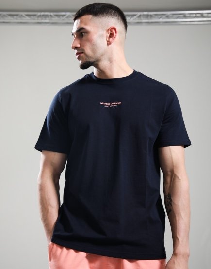Weekend Offender Millergrove T-Shirt Navy/Coral