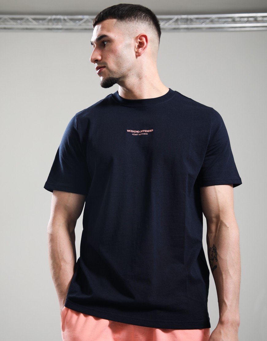 Weekend Offender Millergrove T-Shirt Navy/Coral