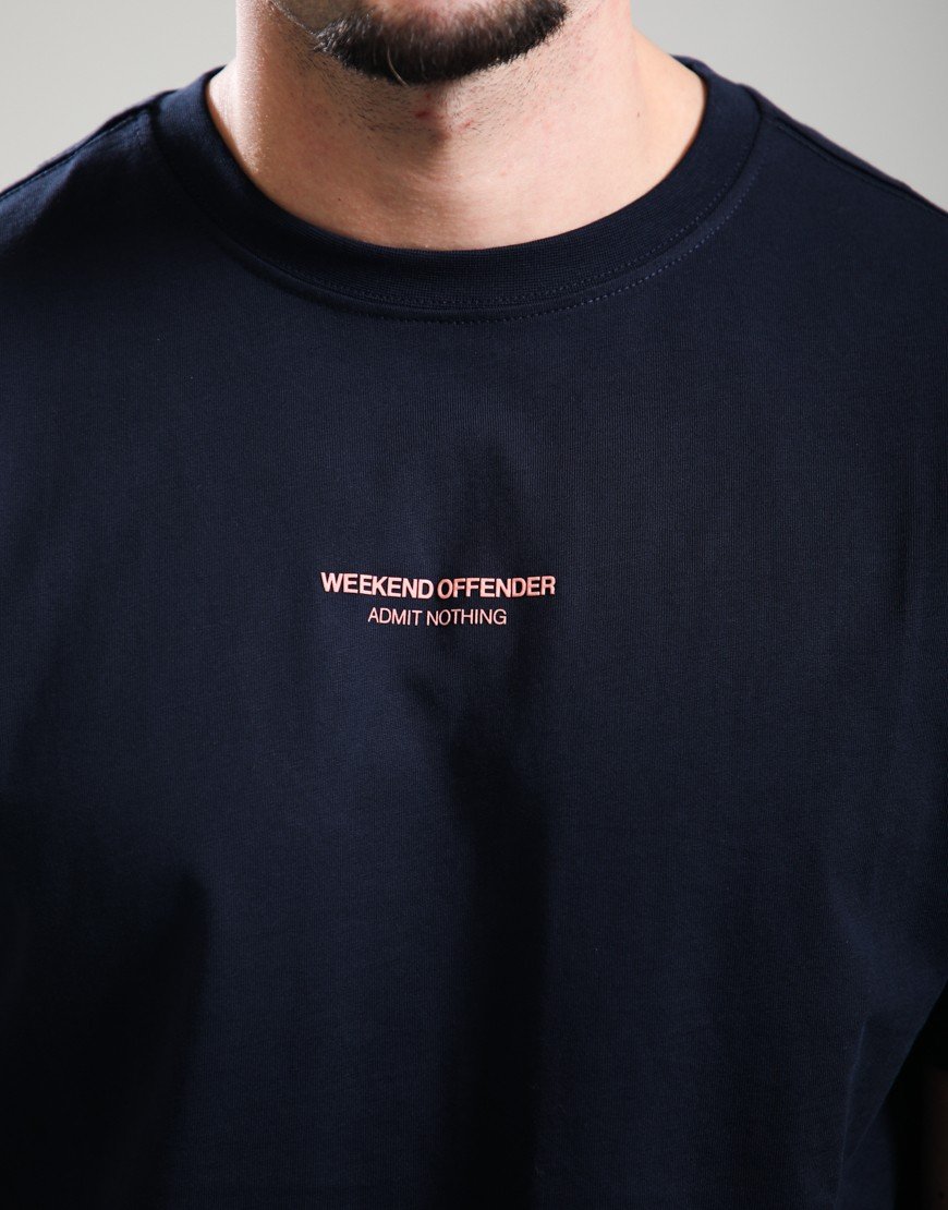 Weekend Offender Millergrove T-Shirt Navy/Coral